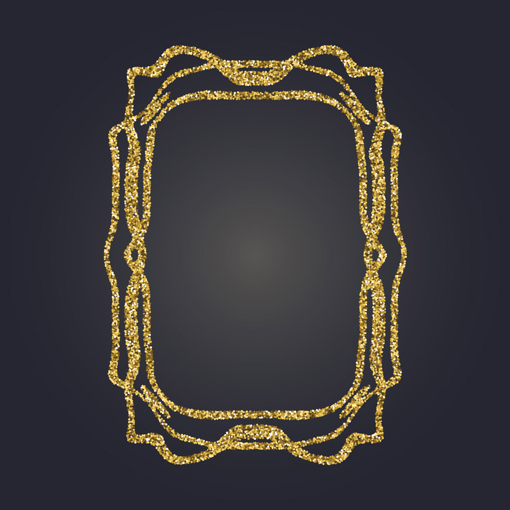 金色几何线条边框