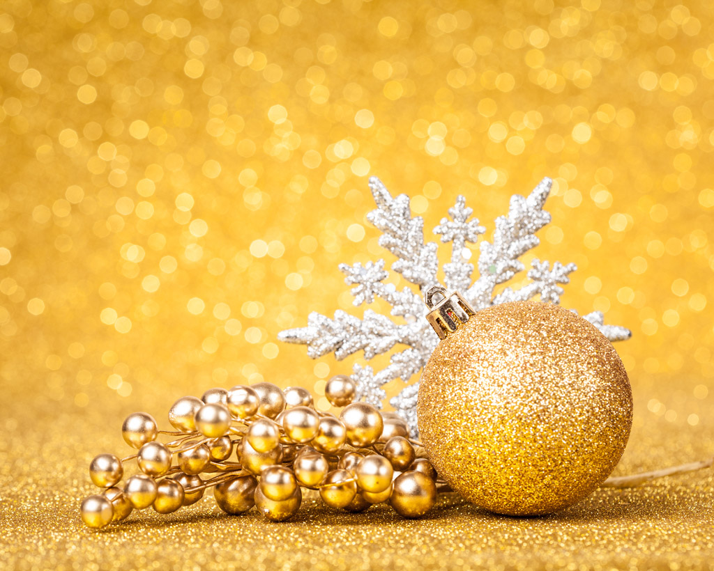 金色圣诞球