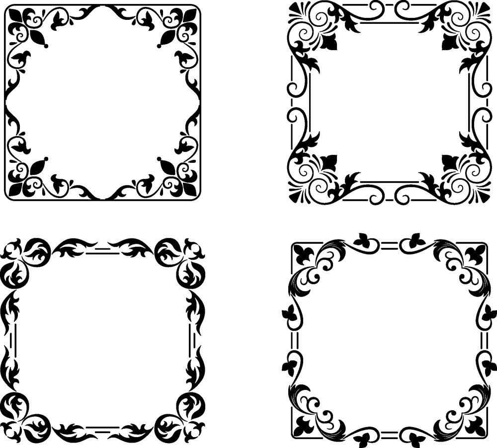 方形纹样边饰图片