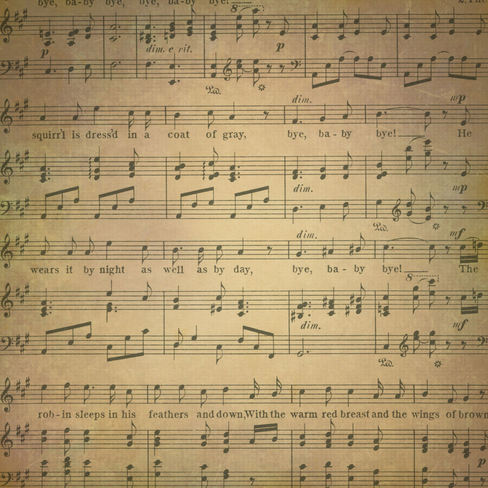 黄色乐谱底纹背景