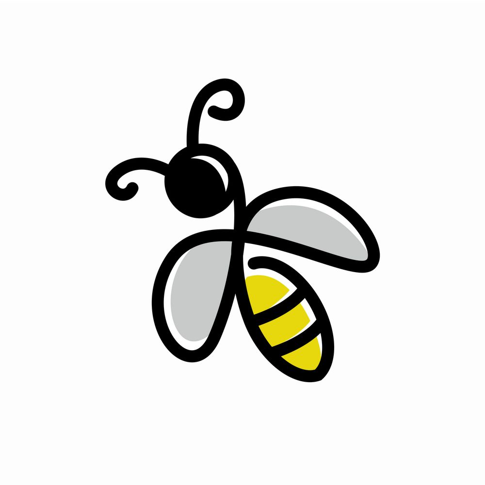 蜜蜂logo简笔画图片
