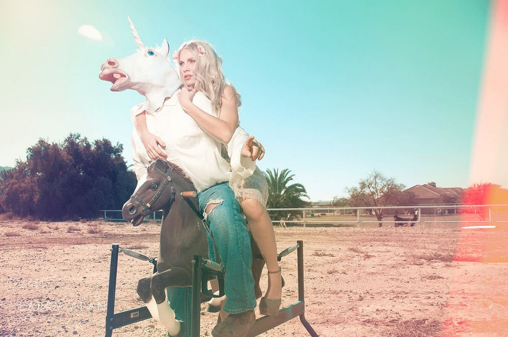 人,妇女,拉里艾伦,独角兽,金发17875