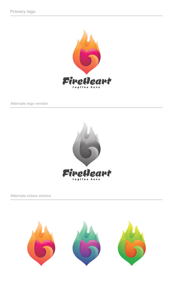 Fire_Heart_-_Logo_Template03