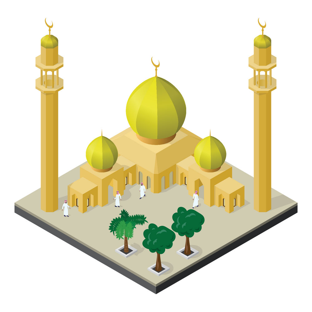 Muslim_mosque_tower_with_domes_design_isometric05